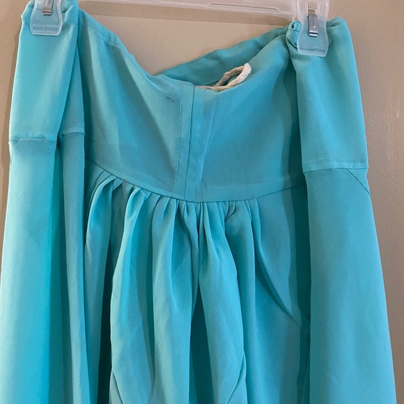 Indian / Pakistani Pyjami Suit with Dupatta in Turquoise - Size 6 - Picture 10 of 13